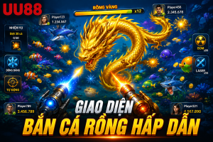 Giao diện Bắn Cá Rồng với boss rồng xuất hiện trên màn hình