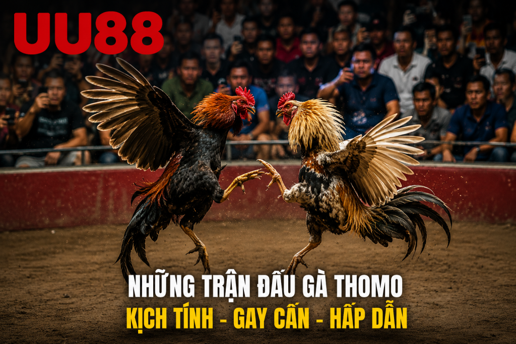 Hai chiến kê Thomo đang thi đấu quyết liệt trong trường gà